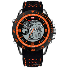 KAT WACH 726 Men Quartz Digital Watch Silicone Watch Band 24 Hours Display Sports Watch